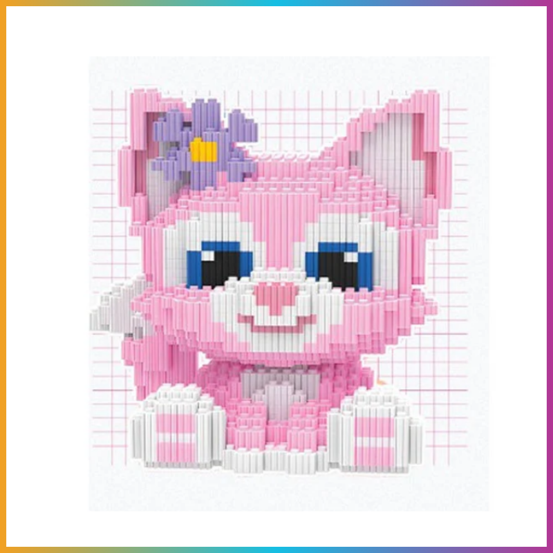 Mini Block Pink Animal Figure