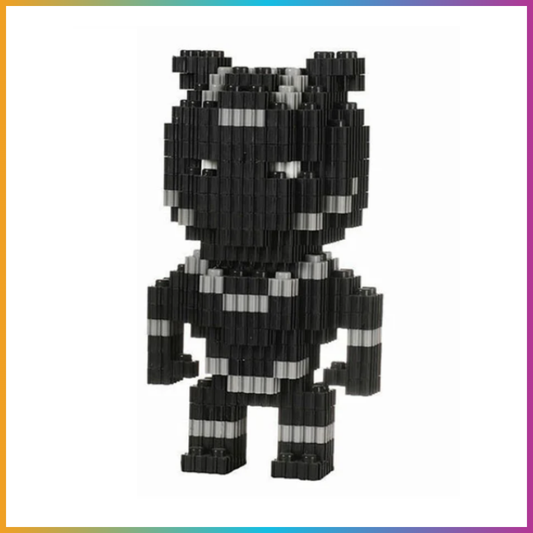 Mini Block Bear Figure – Black