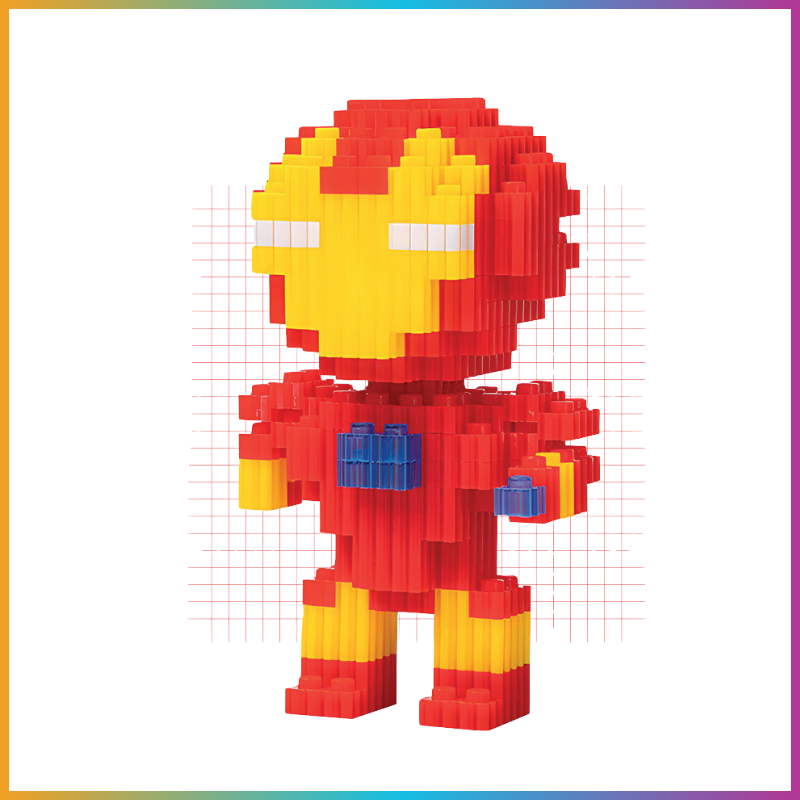 Mini Block Speed Hero Figure – Red