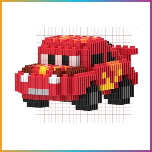 Mini Building Block Racing Car – Red