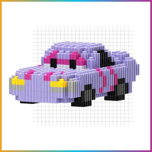 Mini Building Block Sedan – Purple