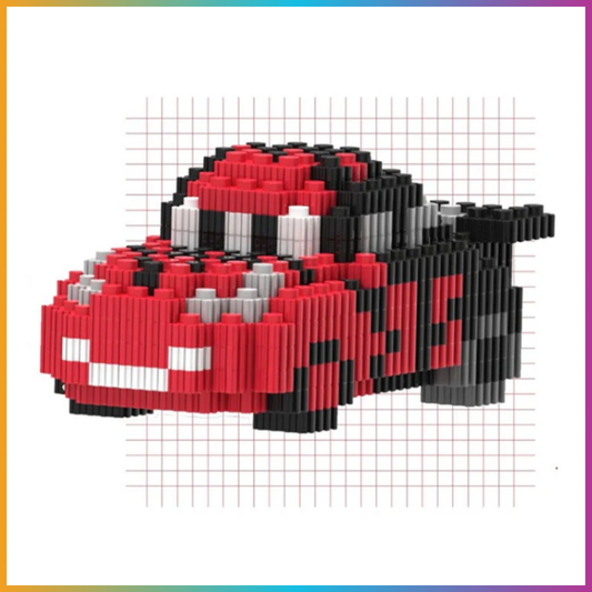 Mini Building Block Sports Car – Red (Alt)